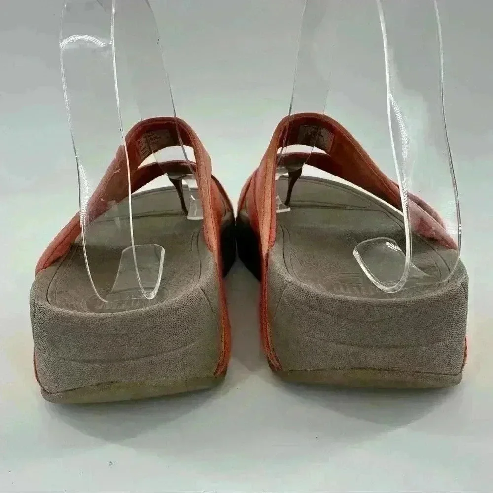 Fitflop womens sandals size 5 36 coral suede flatform orthopedic walking - Picture 5 of 12